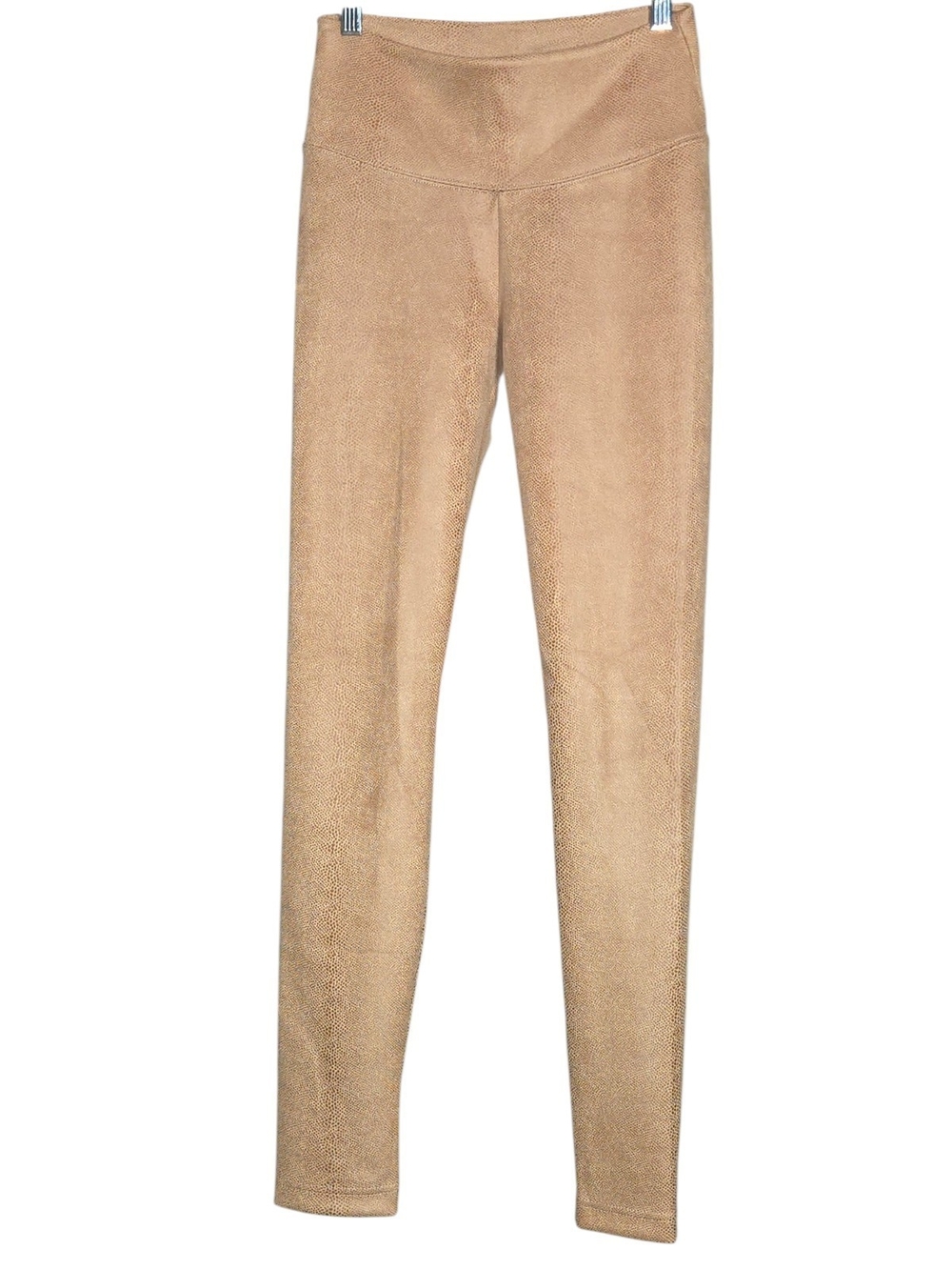 White House Black Market Biege Faux Snakeskin Pattern Suede Leggings